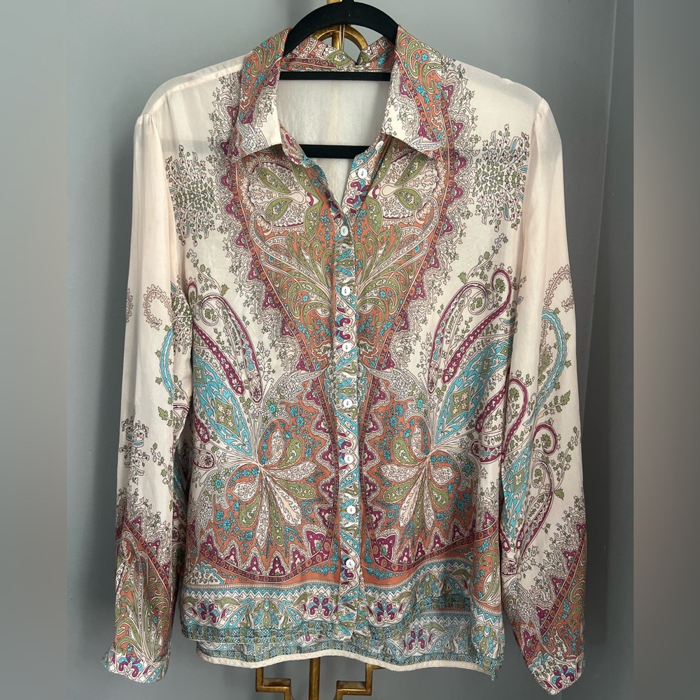 Sundance 100% Silk - Paisley Button-Up Shirt